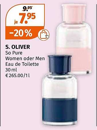 S. OLIVER So Pure Women oder Men Eau de Toilette 30 ml