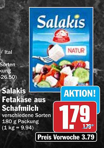 Salakis Feta Käse aus Schafmilch 180 g