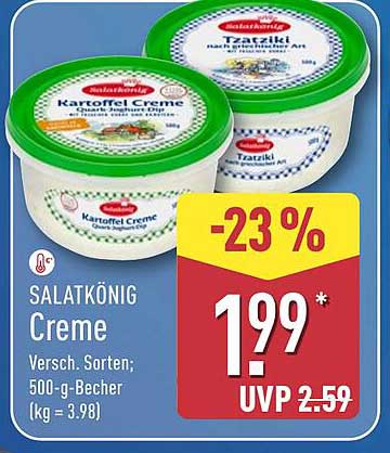 SALATKÖNIG Creme - Versch. Sorten; 500-g-Becher