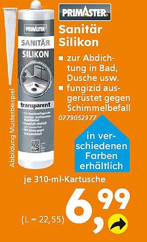 Sanitär Silikon - für Abdichtungen im Bad und Dusche