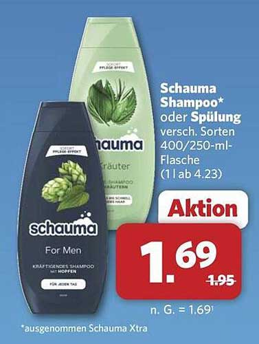 Schauma Shampoo oder Spülung 400/250-ml-Flasche Aktion