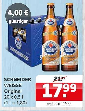 SCHNEIDER WEISSE Original 20 x 0,5 l