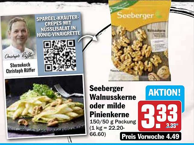 Seeberger Walnüsse oder milde Pinienkerne 150/50 g