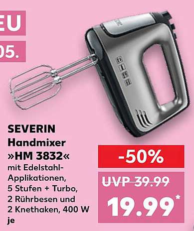 SEVERIN Handmixer »HM 3832« mit Edelstahl-Applikationen -50%