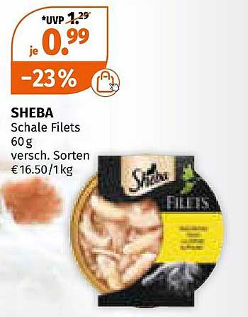 SHEBA Schale Filets 60 g - verschiedene Sorten