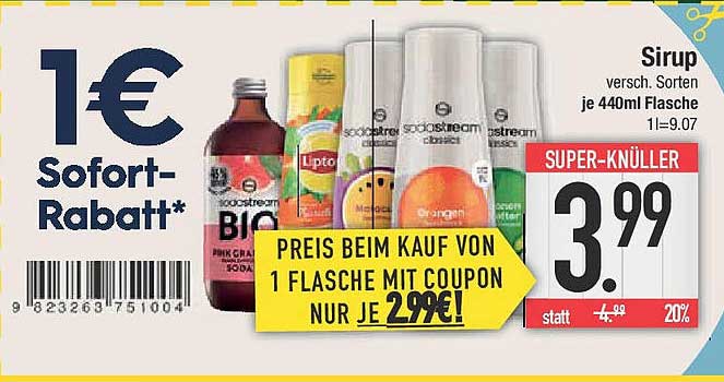 Sirup verschiedene Sorten 440ml Flasche