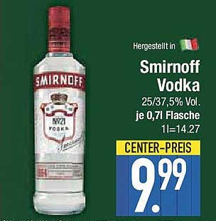 Smirnoff Vodka 0,7 l Flasche