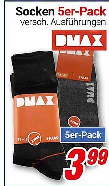 Socken 5er-Pack – verschiedene Ausführungen von DMAX