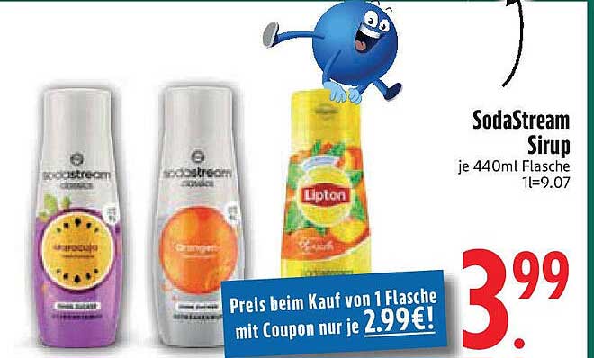 SodaStream Sirup - je 440ml Flasche für nur 3,99€