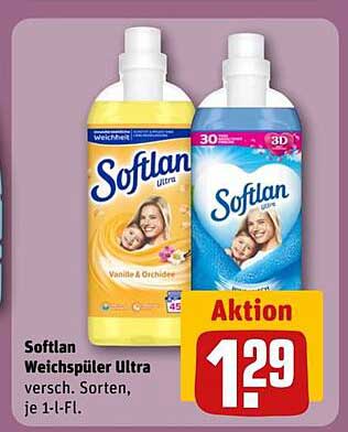 Softlan Weichspüler Ultra - verschiedene Sorten, je 1-l-Fl.