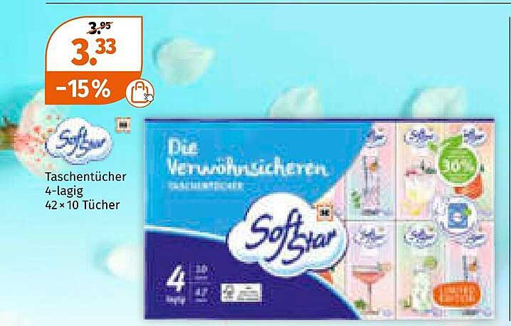 Softstar Taschentücher 4-lagig 42 × 10 Tücher
