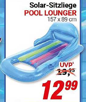 Solar-Sitzliege POOL LOUNGER 157 x 89 cm