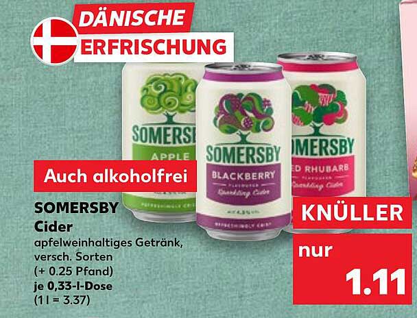 SOMERSBY Cider - Dänische Erfrischung