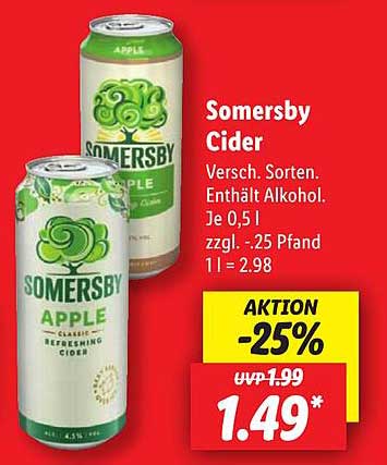 Somersby Cider - Verschiedene Sorten, 0,5 l