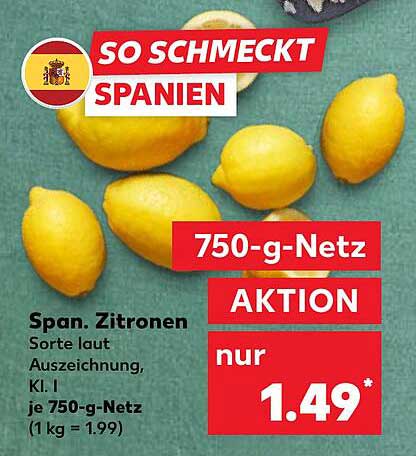 Spanische Zitronen 750-g-Netz