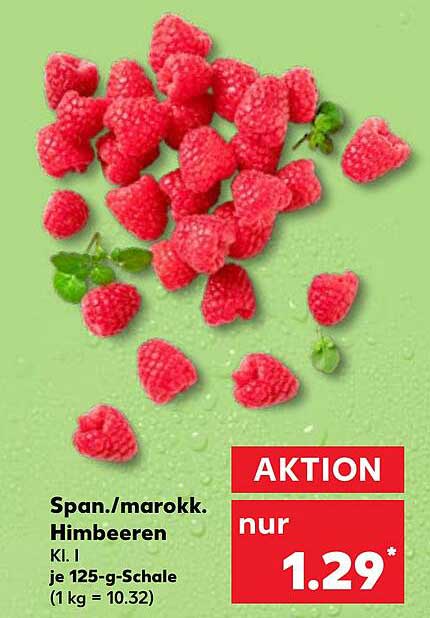 Spanische/marokkanische Himbeeren Kl. I - nur 1,29 €