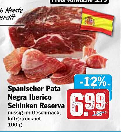 Spanischer Pata Negra Iberico Schinken Reserva