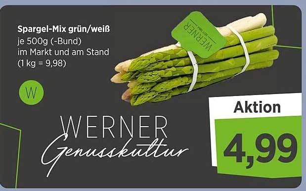 Spargel-Mix grün/weiß 500g-Bund