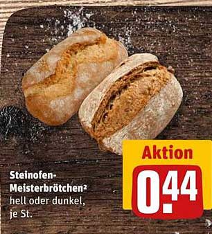 Steinoffen-Meisterbrötchen hell oder dunkel, je St.
