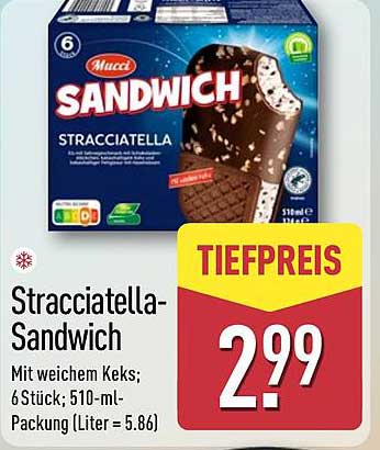 Stracciatella-Sandwich