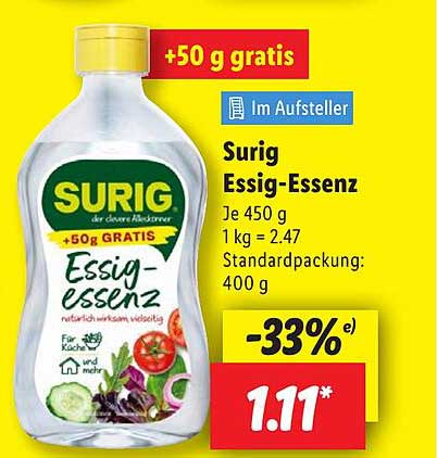 Surig Essig-Essenz 450 g +50 g gratis