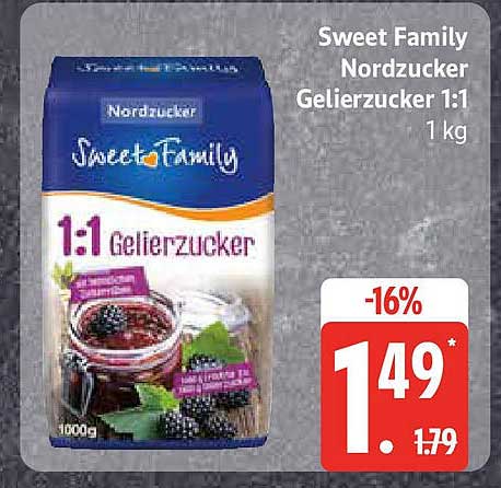 Sweet Family Nordzucker Gelierzucker 1:1 1 kg