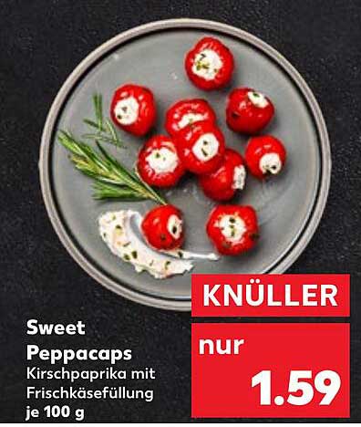 Sweet Peppacaps Kirschpaprika mit Frischkäsefüllung je 100 g