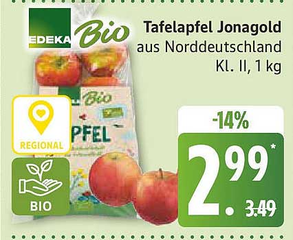 Tafelapfel Jonagold aus Norddeutschland, Kl. II, 1 kg