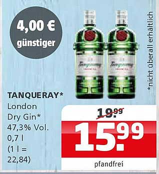 TANQUERAY London Dry Gin 0,7 l – jetzt im Angebot!