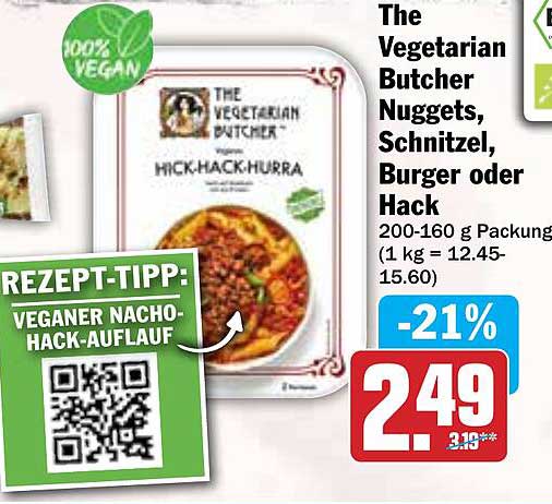 The Vegetarian Butcher Nuggets, Schnitzel, Burger oder Hack