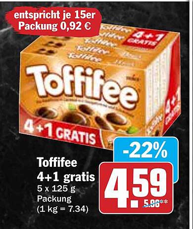 Toffifee 4+1 gratis