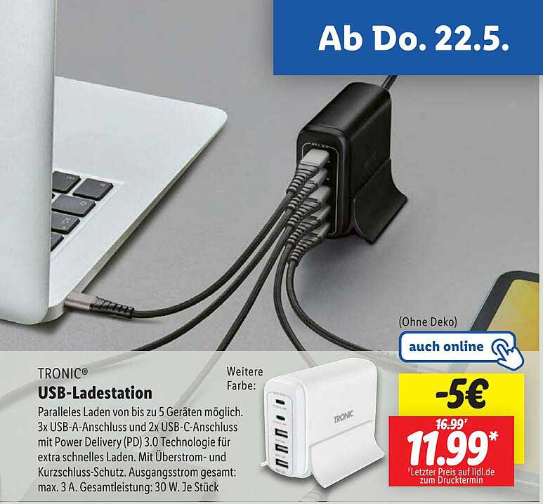 TRONIC® USB-Ladestation