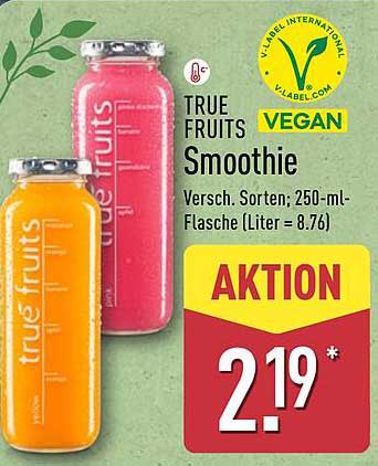 TRUE FRUITS Smoothie - Verschiedene Sorten, 250-ml-Flasche