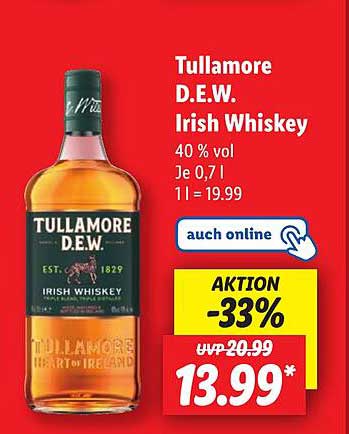 Tullamore D.E.W. Irish Whiskey - 0,7L