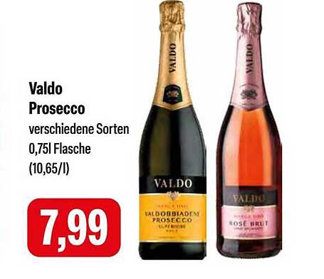 Valdo Prosecco verschiedene Sorten 0,75l Flasche (10,65€/l)