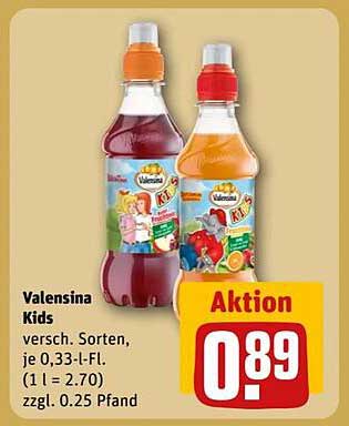Valensina Kids - Verschiedene Sorten, je 0,33-Liter-Flasche