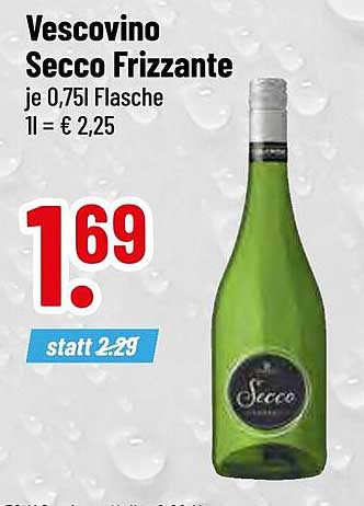 Vescovino Secco Frizzante 0,75l Flasche