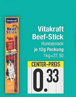 Vitakraft Beef-Stick Hundesnack je 12g Packung