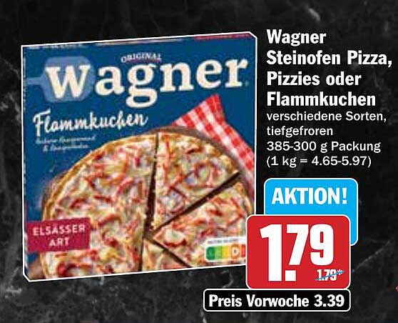Wagner Steinofen Pizza, Pizzies oder Flammkuchen - verschiedene Sorten, tiefgefroren