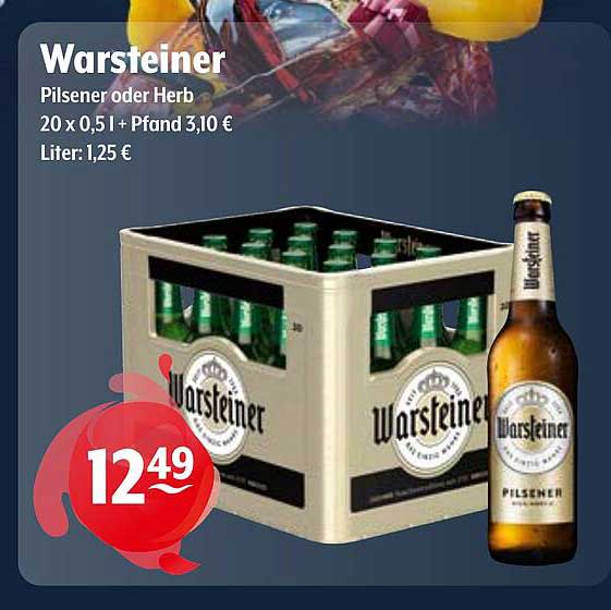 Warsteiner Pilsener oder Herb – 20 x 0,5 L