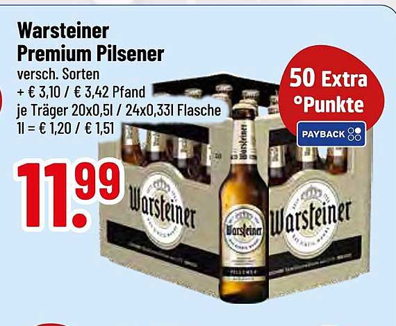 Warsteiner Premium Pilsener – Verschiedene Sorten im Angebot!