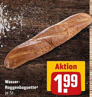 Wasser-Roggenbaguette je St.