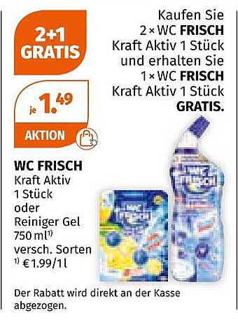 WC Frisch Kraft Aktiv 2+1 GRATIS Aktion