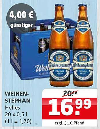 WEIHEN-STEPHAN Helles 20 x 0,5 l (1 l = 1,70 €)