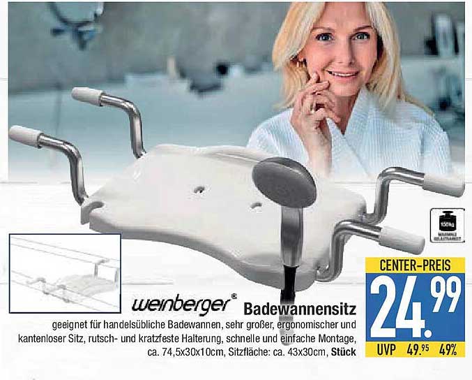 weinberger Badewannen-Sitz