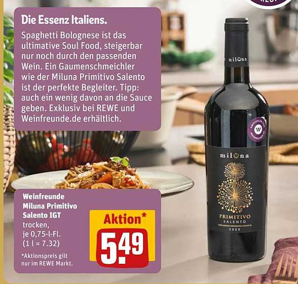 Weinfladen Miluna Primitivo Salento IGT trocken, 0,75 l