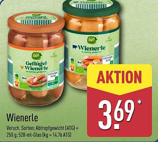 Wienerle – Bio-Geflügel Würstchen im Glas
