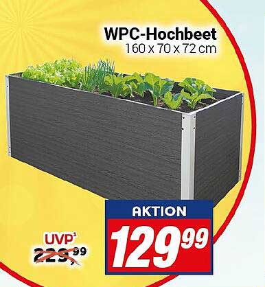 WPC-Hochbeet 160 x 70 x 72 cm