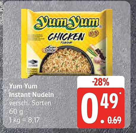 Yum Yum Instant Nudeln versch. Sorten 60 g