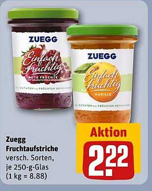 Zuegg Fruchtaufstriche – Verschiedene Sorten, je 250-g-Glas